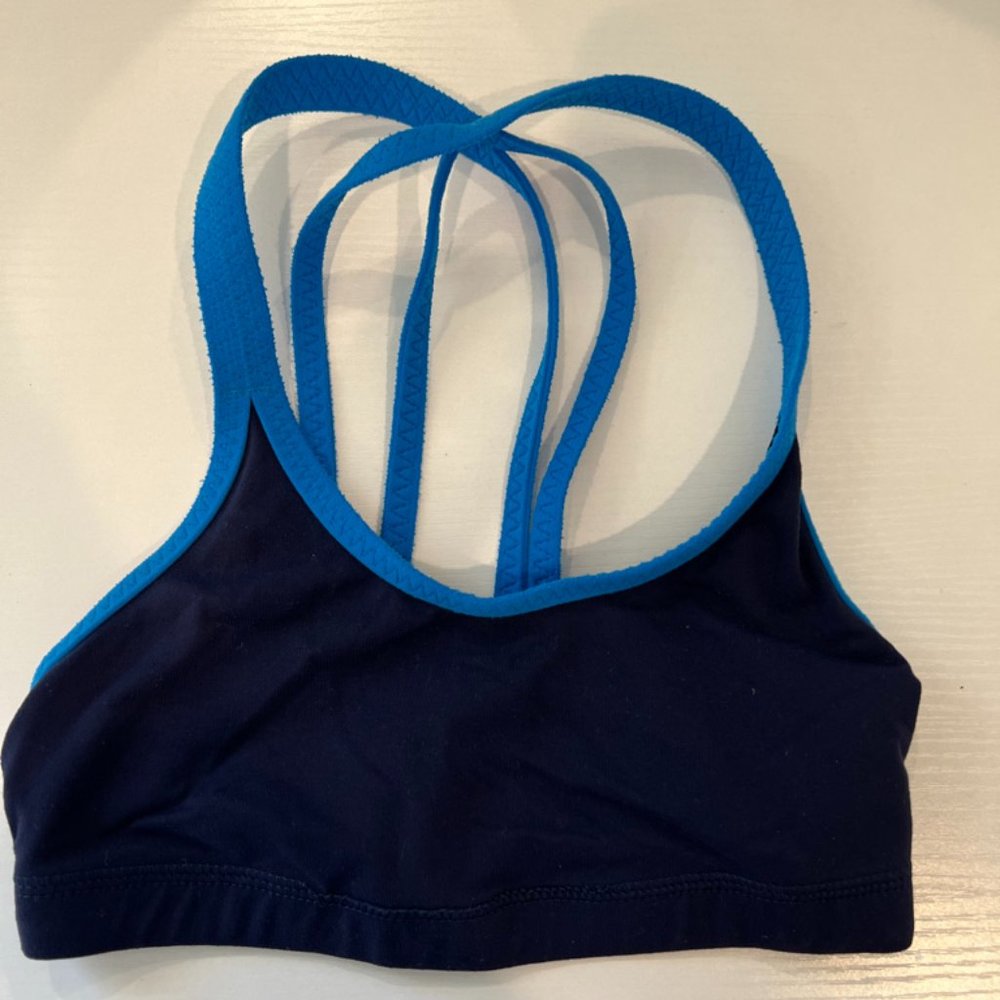 Patagonia blue sports bra, size xs